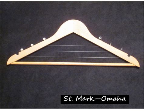 Sunday School Craft A Harp Made From A Wooden Coat Hanger When We