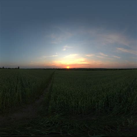4k Hdri Sunset Outdoor Field Hdr Image By Deezl
