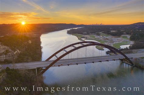 Aerial Sunrise Over Pennybacker Bridge 1216 1 360 Bridge Austin