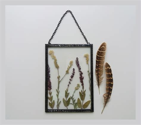 Framed Pressed Flower Botanical Copper Frame Gift For Mom Etsy