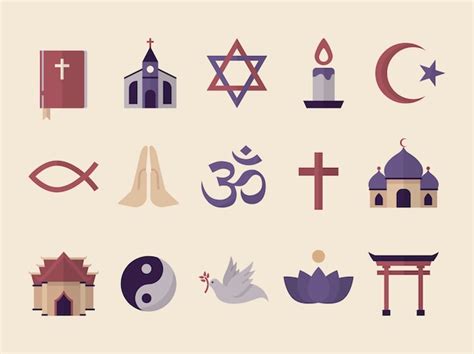 Free Vector Collection Of Illustrated Religious Symbols