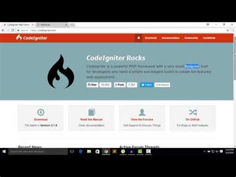 Codeigniter user guide can offer you many choices to save money thanks to 25 active results. Introduction to CodeIgniter 3.x - YouTube