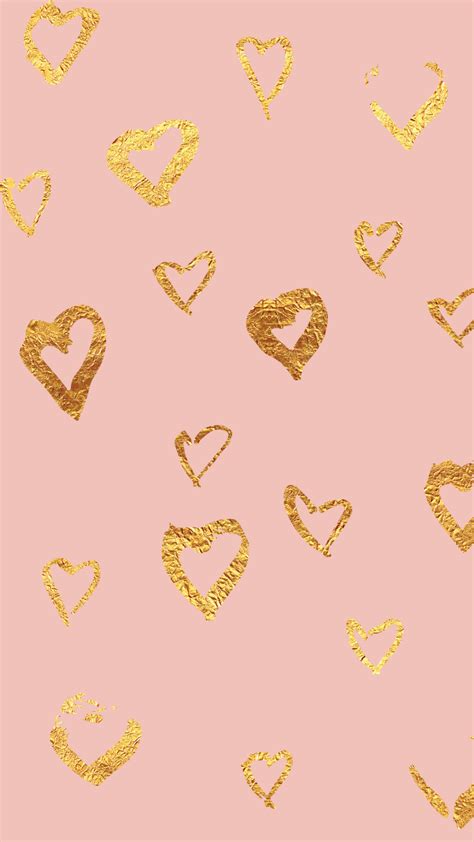 Pink Foil Heart Iphone Backgroundpng 1 080×1 920 пикс Heart Iphone