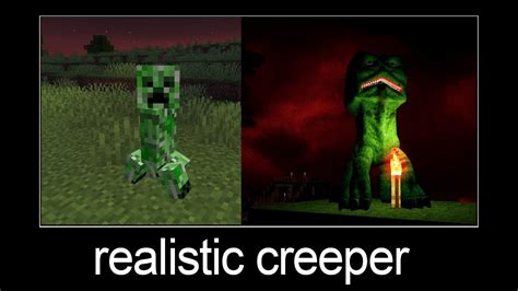Minecraft Wait What Meme Part 142 Realistic Creeper Youtube