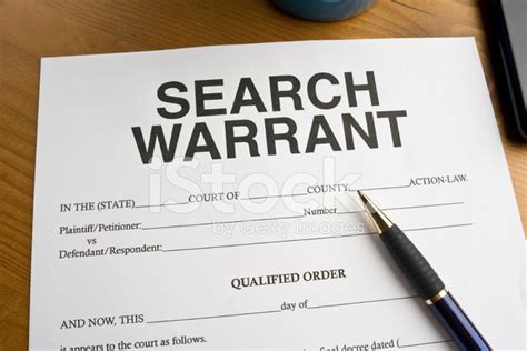 Search Warrant Stock Photos