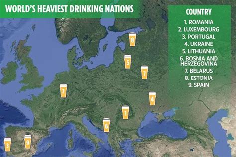 Map Reveals Booziest Countries In The World And Brit Women Are Among The Top Drinkers The