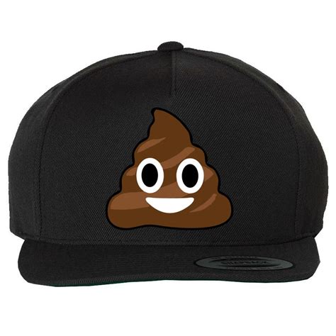 Poop Emoji Smiley Face Logo Wool Snapback Cap Teeshirtpalace