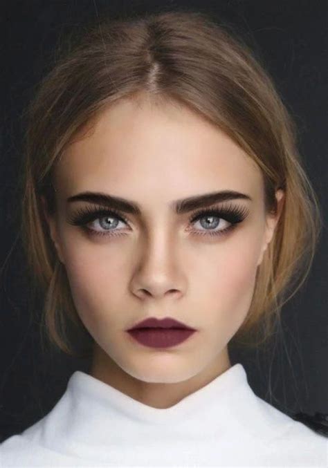 Strong Brows And Blackcurrant Lips Modern Morgue Oval Face Shape