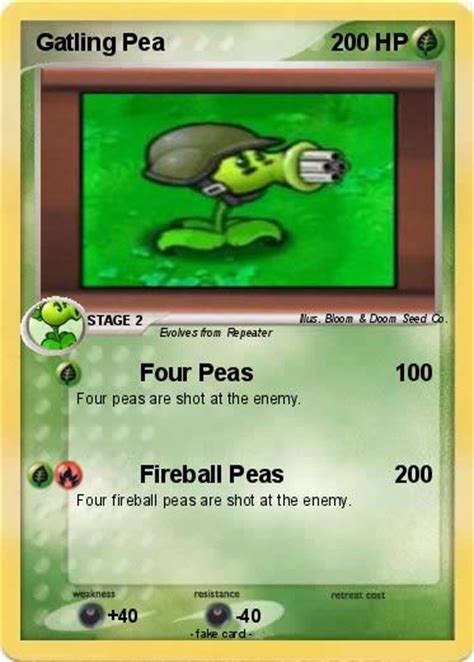 Pokémon Gatling Pea 60 60 Four Peas My Pokemon Card