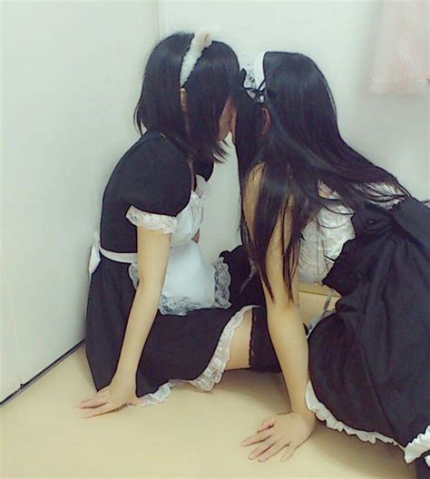 Innocent Girl Kawaii Cosplay Lesbian Love Maid We Heart It Boobs Selfie Scenes