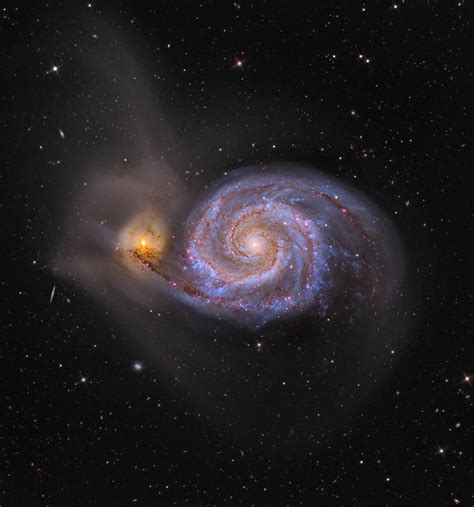 M51 Whirlpool Galaxy Astrophotography Print 80013