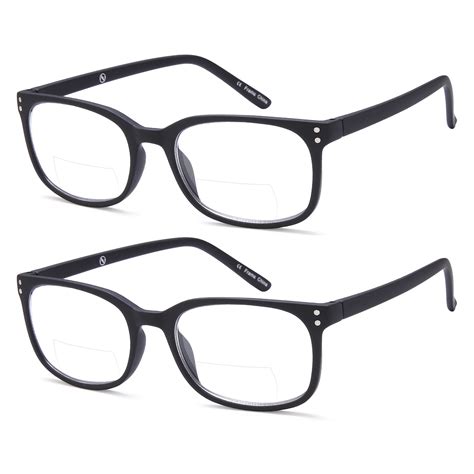 altec vision pack of 2 classic style bifocal readers spring hinge reading glasses 2 50x