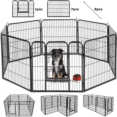 Bms Dog Pen Extra Large Indoor Outdoor Dog Fence Playpen Heavy Duty 8