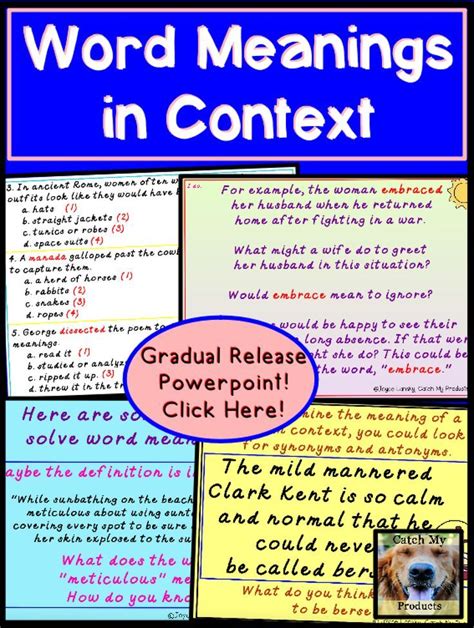 Word Meaning From Context Clues Teaching Vocabulary Improve Reading
