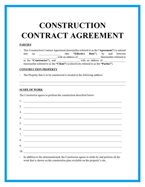 Design And Build Contract Template