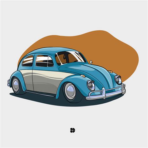 My Beetle Cartoon Art Volkswagen