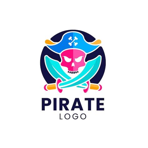 Free Vector Hand Drawn Pirate Logo Design