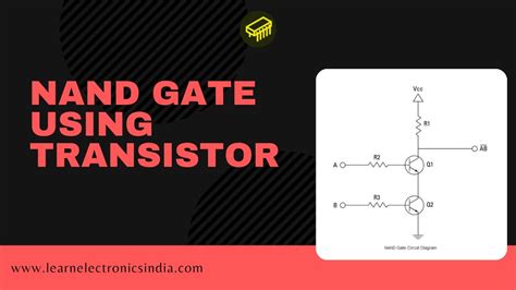 Make Nand Gate Using Transistor Nand Gate Circuit Component For