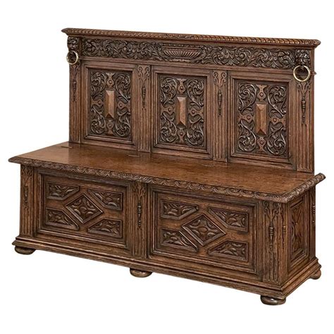 19th Century Gothic Revival Hall Bench At 1stdibs