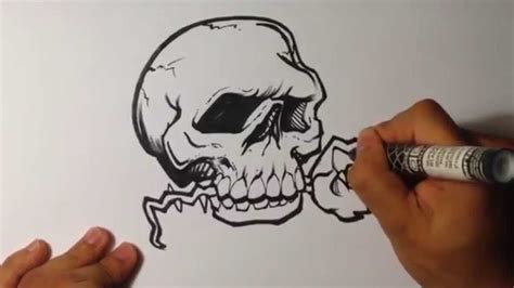 Awesome Tattoo Design Skull With Rose Skull Drawings