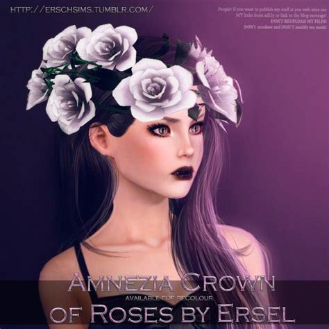 Amnezia Crown Of Roses By Ersel Sims 3 Downloads Cc Caboodle Sims