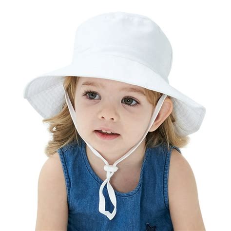 Peaoy Baby Sun Hat Upf 50 Sun Protective Wide Brim Beach Hat For