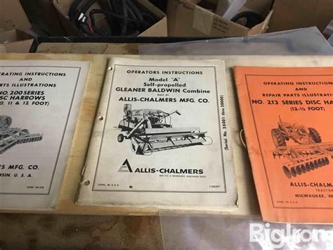 Allis Chalmers Disc Harrows Owners Manuals Bigiron Auctions