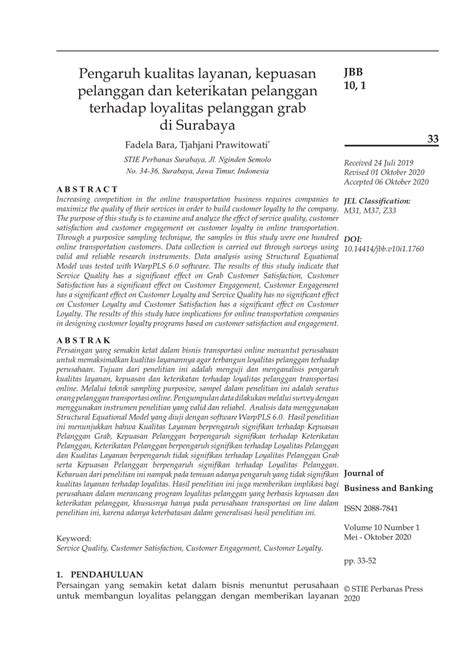 Pdf Pengaruh Kualitas Layanan Kepuasan Pelanggan Dan Keterikatan