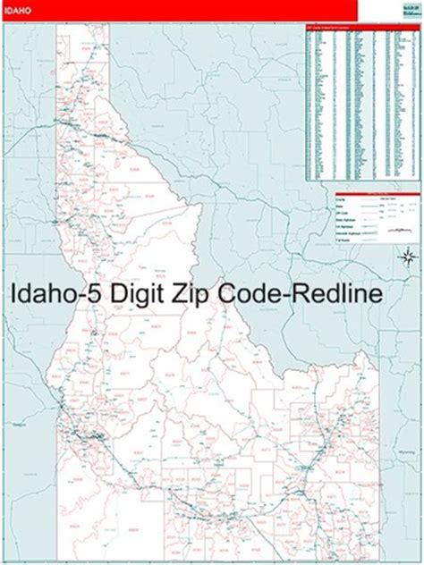 Idaho Zip Code Map From