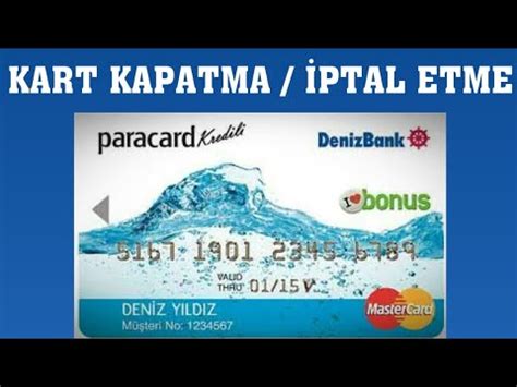 Denizbank Kart Kapatma Kart Ptal Etme Youtube