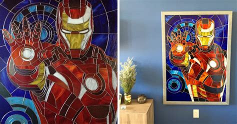 We Created Stained Glass Iron Man Bored Panda