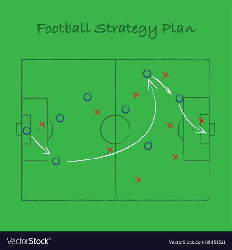 Football Strategy Background Royalty Free Vector Image