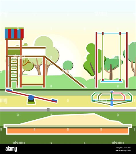 Playground Slides Kids Stock Vector Images Alamy