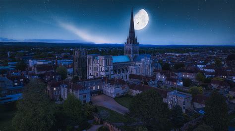 cathedrals  night chichester cathedral