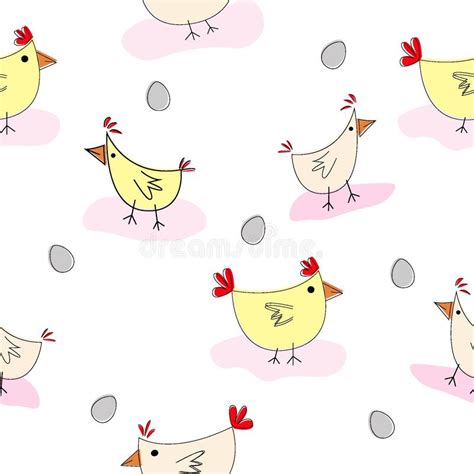 Doodle Pattern Chicken Doodle Simple Vector Illustration Of Chicken
