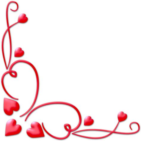 Heart Border Clipart Heart Corner Border Png Transparent Png Full