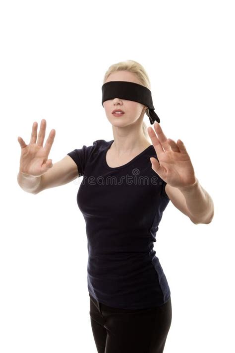 woman blindfolded stock image image of blindfolded blindfold 56866073