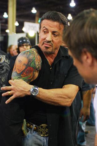 Sylvester stallone has dropped a massive mansion into the ring in the exclusive beverly park enclave of beverly hills for the heavyweight price of $110 million, variety reported. Sylvester Stallone Tattoos