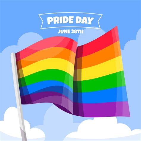 Free Vector Flat Pride Day Flag Illustration