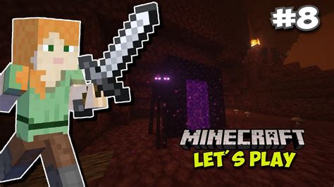 Nether Entering Exploring Lets Play Minecraft Ep8 Youtube