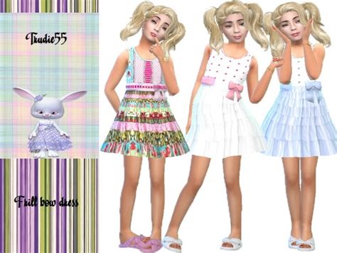 Frill Bow Dress Child By Trudieopp At Tsr Sims 4 Updates