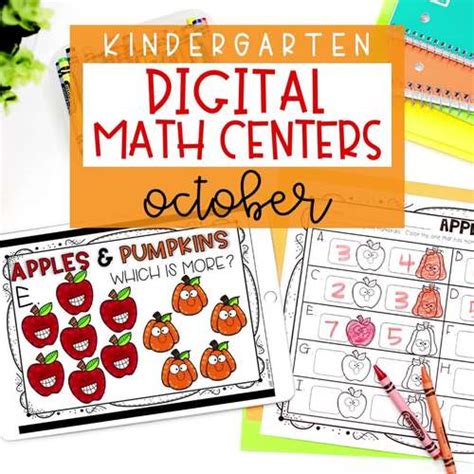 Math Centers Kindergarten October By Deanna Jump Tpt