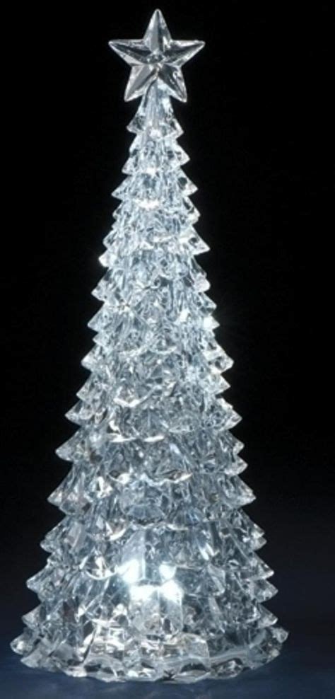 14 75 Icy Crystal Led Lighted Christmas Tree Table Top Decoration 31068191 Christmascentral