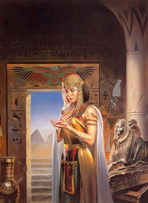 Cleopatra The Egyptian Princess Egyptian Art Hand Painted Oil Painting On Canvas Etsy
