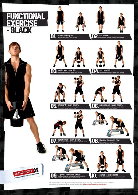Poster With 10 More Dumbbell Exercises Functional Training Workouts
