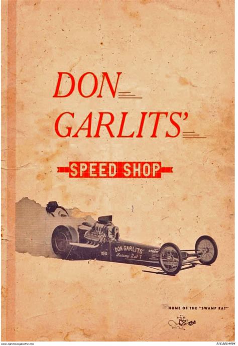 Vintage Reproduction Racing Poster Don Garlits Speed Shop Swamp Rat Etsy
