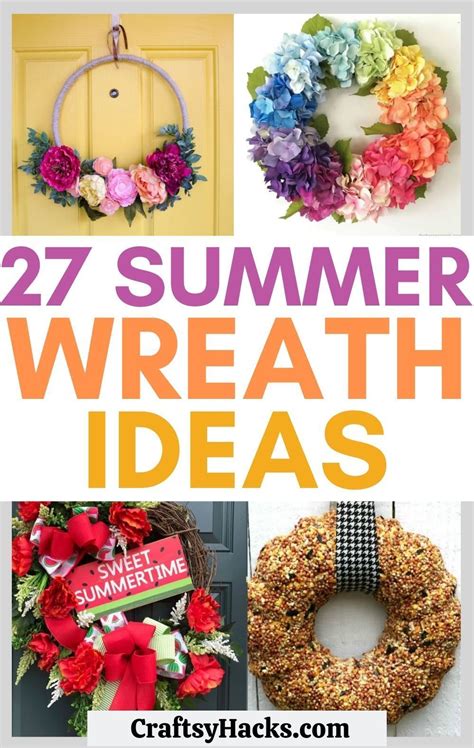 27 Diy Summer Wreath Ideas That Are Fun To Make In 2023 Summer Wreath