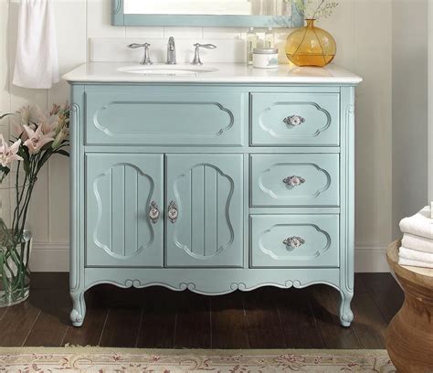 So many shades of blue! 42 inch Bathroom Vanity Victorian Vintage Style Light Blue Color (42"Wx21"Dx35"H) CGD1509BU42