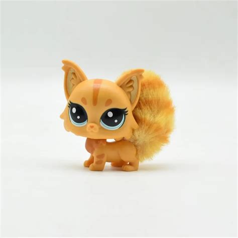best seller lps toy shop cute yellow cat and plush tail big eyes action figure pvc lps toys for