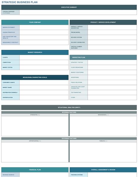 9 Free Strategic Business Plan Excel Templates Business Plan Template